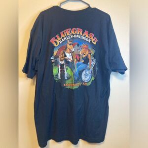 Vintage Style Harley Davidson Barnyard Horses T-Shirt